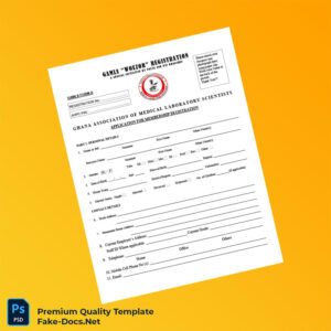 Ghana Association of Medical Laboratory Scientists Membership Registration Form Template (Word & PDF) 4 page Ghana Association of Medical Laboratory Scientists Membership Registration Form Template (Word & PDF) 4 page
