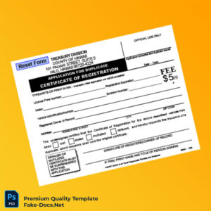 Hawaii County Treasury Division Application for Duplicate Certificate of Registration Template (Word & PDF) Hawaii County Treasury Division Application for Duplicate Certificate of Registration Template (Word & PDF)