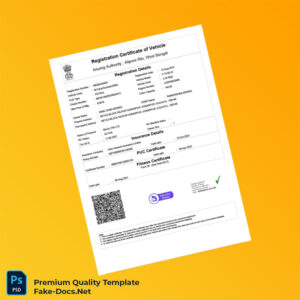 India Alipore Rto West Bengal Registration Certificate Template (Word & PDF) India Alipore Rto West Bengal Registration Certificate Template (Word & PDF)