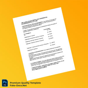 India Andhra Pradesh Shops and Establishment Act Registration Certificate Template (Word & PDF) 3 page India Andhra Pradesh Shops and Establishment Act Registration Certificate Template (Word & PDF) 3 page