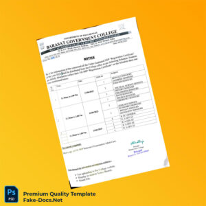 India Barasat Government College Registration Certificate Template (Word & PDF) India Barasat Government College Registration Certificate Template (Word & PDF)