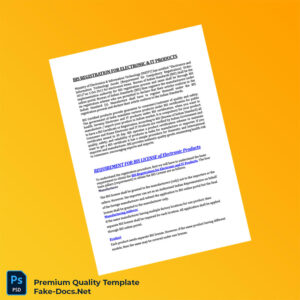 India Bureau of Indian Standards BIS Registration Certificate Template (Word & PDF) 3 page India Bureau of Indian Standards BIS Registration Certificate Template (Word & PDF) 3 page