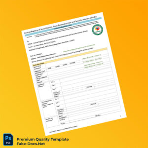 India CERSAI CKYC Registration Form Template (Word & PDF) 5 page India CERSAI CKYC Registration Form Template (Word & PDF) 5 page