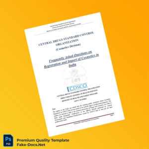 India Central Drugs Standard Control Organization Registration Certificate Template (Word & PDF) 7 page India Central Drugs Standard Control Organization Registration Certificate Template (Word & PDF) 7 page