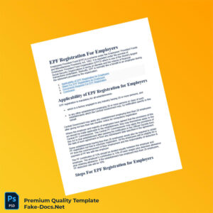 India EPFO Business Registration Certificate Template (Word & PDF) 5 page India EPFO Business Registration Certificate Template (Word & PDF) 5 page