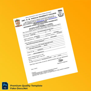 India Gujarat State Pharmacy Council Registration Form Template (Word & PDF) India Gujarat State Pharmacy Council Registration Form Template (Word & PDF)