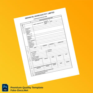 India Indian Oil Adani Gas Pvt Limited Vendor Registration Form Template (Word & PDF) 5 page India Indian Oil Adani Gas Pvt Limited Vendor Registration Form Template (Word & PDF) 5 page