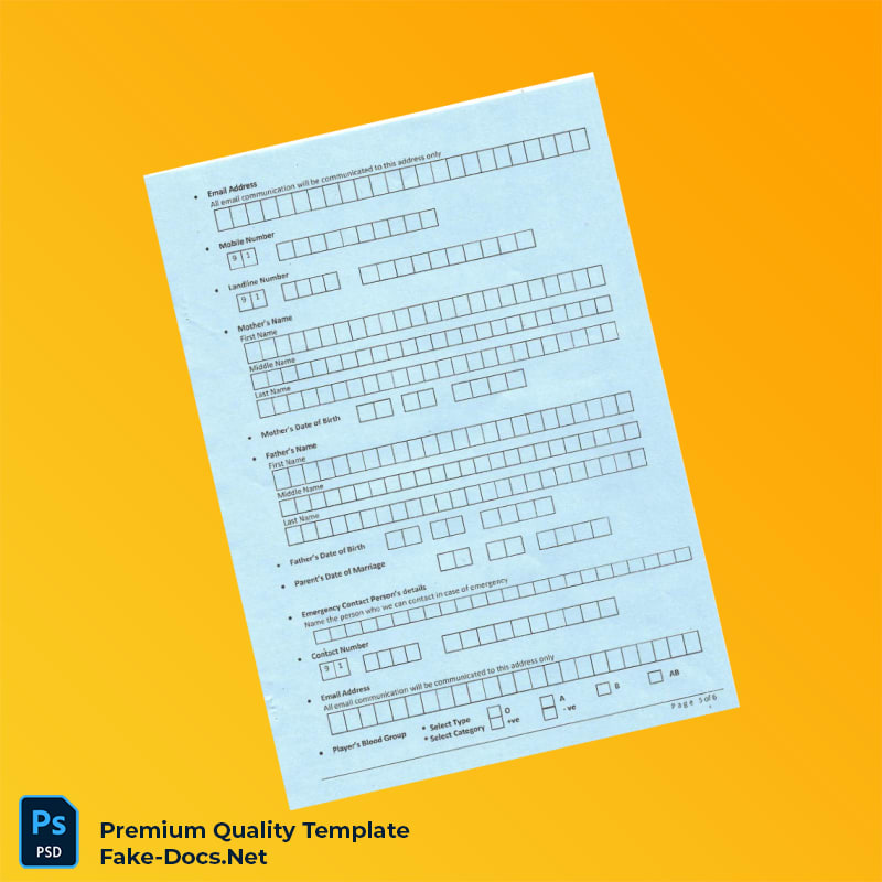 India Jharkhand State Cricket Association Registration Form Template (Word & PDF) 6 page India Jharkhand State Cricket Association Registration Form Template (Word & PDF) 6 page