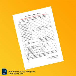 India MSME Registration Declaration Template (Word & PDF) 2 page India MSME Registration Declaration Template (Word & PDF) 2 page