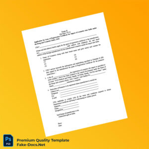 India Ministry of Health and Family Welfare Registration Certificate Template (Word & PDF) 2 page India Ministry of Health and Family Welfare Registration Certificate Template (Word & PDF) 2 page