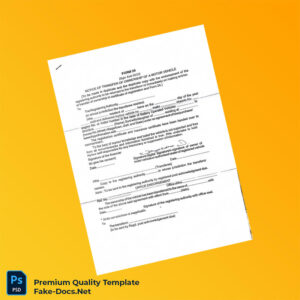 India Motor Vehicle Transfer of Ownership Certificate Template (Word & PDF) 3 page India Motor Vehicle Transfer of Ownership Certificate Template (Word & PDF) 3 page