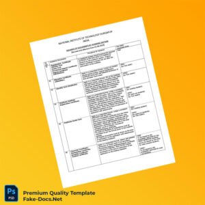 India NIT Durgapur Registration Certificate Template (Word & PDF) 6 page India NIT Durgapur Registration Certificate Template (Word & PDF) 6 page