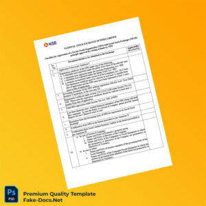 India NSE Checklist for Registration of Not-for-Profit Organization Template (Word & PDF) 3 page India NSE Checklist for Registration of Not-for-Profit Organization Template (Word & PDF) 3 page