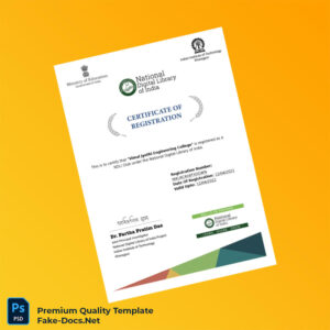 India National Digital Library of India Registration Certificate Template (Word & PDF) India National Digital Library of India Registration Certificate Template (Word & PDF)