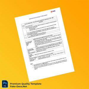 India National Stock Exchange Investor Registration Checklist Template (Word & PDF) 3 page India National Stock Exchange Investor Registration Checklist Template (Word & PDF) 3 page