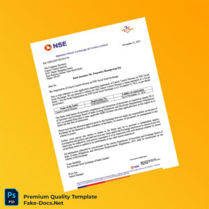 India National Stock Exchange Registration Certificate Template (Word & PDF) India National Stock Exchange Registration Certificate Template (Word & PDF)
