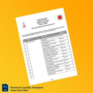 India Ordnance Factory Board Editable Combined Registration Certificate Template (Word & PDF) 3 page India Ordnance Factory Board Editable Combined Registration Certificate Template (Word & PDF) 3 page