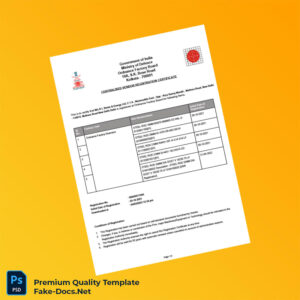 India Ordnance Factory Board Editable Registration Certificate Template (Word & PDF) 2 page India Ordnance Factory Board Editable Registration Certificate Template (Word & PDF) 2 page