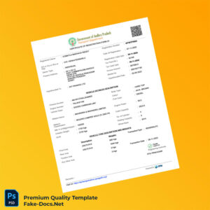 India RTA Registration Certificate Editable Template (Word & PDF) India RTA Registration Certificate Editable Template (Word & PDF)