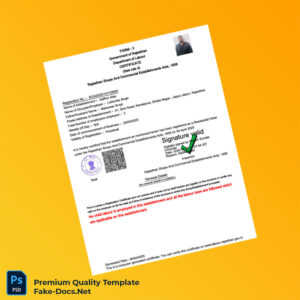 India Rajasthan Shops and Commercial Establishments Act Registration Certificate Template (Word & PDF) India Rajasthan Shops and Commercial Establishments Act Registration Certificate Template (Word & PDF)