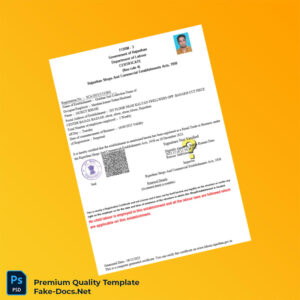 India Rajasthan Shops and Commercial Establishments Registration Certificate Template (Word & PDF) India Rajasthan Shops and Commercial Establishments Registration Certificate Template (Word & PDF)