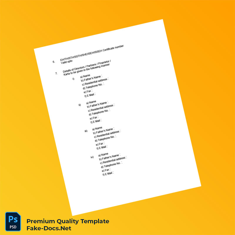 India Rubber Board RCMC Registration Certificate Template (Word & PDF) 4 page India Rubber Board RCMC Registration Certificate Template (Word & PDF) 4 page