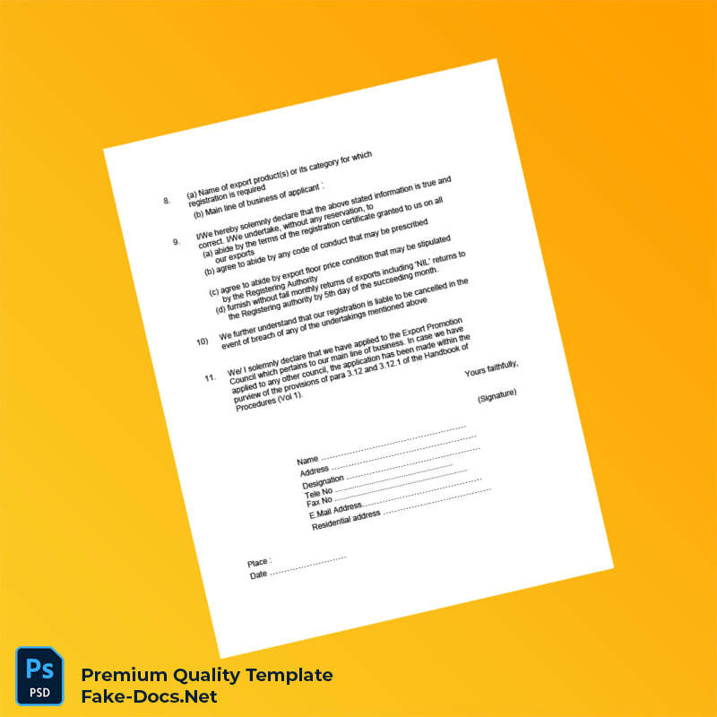 India Rubber Board RCMC Registration Certificate Template (Word & PDF) 4 page India Rubber Board RCMC Registration Certificate Template (Word & PDF) 4 page