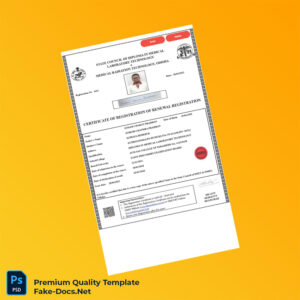 India State DMLT DMRT Registration Certificate Template (Word & PDF) India State DMLT DMRT Registration Certificate Template (Word & PDF)