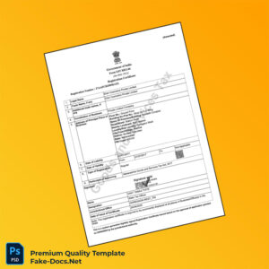 India State Tax Authority Registration Certificate Template (Word & PDF) 3 page India State Tax Authority Registration Certificate Template (Word & PDF) 3 page