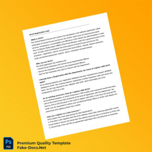 India Tax Authority Editable ACES Registration Certificate Template (Word & PDF) 8 page India Tax Authority Editable ACES Registration Certificate Template (Word & PDF) 8 page