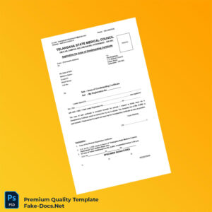 India Telangana State Medical Council Good Standing Certificate Application Template (Word & PDF) India Telangana State Medical Council Good Standing Certificate Application Template (Word & PDF)