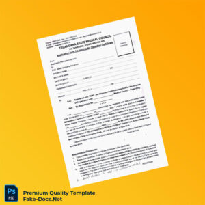 India Telangana State Medical Council No Objection Certificate Application Form Template (Word & PDF) India Telangana State Medical Council No Objection Certificate Application Form Template (Word & PDF)