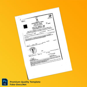 India Trade Marks Registry Registration Certificate Template (Word & PDF) India Trade Marks Registry Registration Certificate Template (Word & PDF)