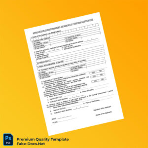 India Tripura Application for Permanent Resident Certificate Template (Word & PDF) 3 page India Tripura Application for Permanent Resident Certificate Template (Word & PDF) 3 page