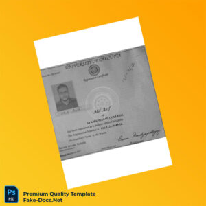 India University Registration Certificate Template (Word & PDF) India University Registration Certificate Template (Word & PDF)