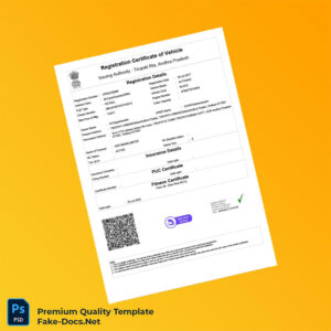 India Vehicle Registration Certificate Template (Word & PDF) India Vehicle Registration Certificate Template (Word & PDF)