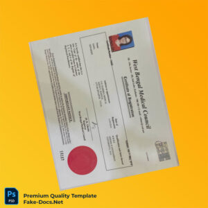 India West Bengal Medical Council Certificate of Registration Editable Template (Word & PDF) India West Bengal Medical Council Certificate of Registration Editable Template (Word & PDF)
