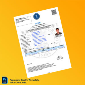 India e-FRRO Registration Certificate Template (Word & PDF) India e-FRRO Registration Certificate Template (Word & PDF)