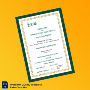Indonesia Royal Horticultural Society Digital Registration Certificate Template (Word & PDF) Indonesia Royal Horticultural Society Digital Registration Certificate Template (Word & PDF)