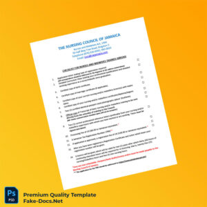 Jamaica Nursing Council Registration Requirements Checklist in Word and PDF formats Jamaica Nursing Council Registration Requirements Checklist in Word and PDF formats