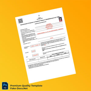 Jammu and Kashmir Government Registration Certificate Template (Word & PDF) Jammu and Kashmir Government Registration Certificate Template (Word & PDF)