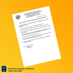 Karnataka State Pharmacy Council Registration Certificate Template (Word & PDF) 8 page Karnataka State Pharmacy Council Registration Certificate Template (Word & PDF) 8 page