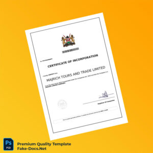 Kenya Registrar of Companies Certificate of Incorporation Template (Word & PDF) Kenya Registrar of Companies Certificate of Incorporation Template (Word & PDF)