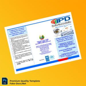 Laos Investment Promotion Department Registration Certificate Template (Word & PDF) 2 page Laos Investment Promotion Department Registration Certificate Template (Word & PDF) 2 page