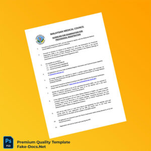 Malaysia Medical Council Provisional Registration Guidelines Document in Word and PDF formats 6 page Malaysia Medical Council Provisional Registration Guidelines Document in Word and PDF formats 6 page