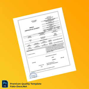 Mexico Vital Records Certificate of Live Birth Template (Word & PDF) Mexico Vital Records Certificate of Live Birth Template (Word & PDF)
