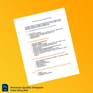 Namibia Ministry of Transport Motor Vehicle Registration Certificate Template (Word & PDF) 3 page Namibia Ministry of Transport Motor Vehicle Registration Certificate Template (Word & PDF) 3 page