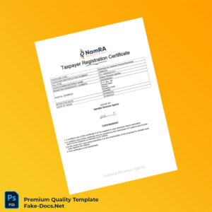 Namibia Namibia Revenue Agency Tax Registration Certificate Template (Word & PDF) Namibia Namibia Revenue Agency Tax Registration Certificate Template (Word & PDF)