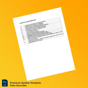 Nepal Ministry of Commerce Company Registration Checklist Template (Word & PDF) 8 page Nepal Ministry of Commerce Company Registration Checklist Template (Word & PDF) 8 page