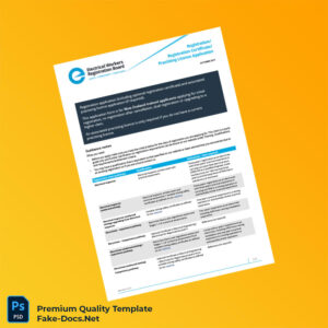 New Zealand Electrical Workers Registration Board Registration Certificate Template (Word & PDF) 7 page New Zealand Electrical Workers Registration Board Registration Certificate Template (Word & PDF) 7 page